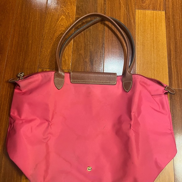 Longchamp Pink and Brown Shoulder Bag - Picture 2 of 6